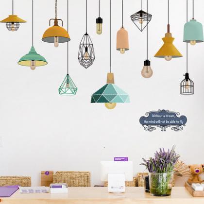 Colorful Light Bulb Stickers - Lights Home Decors..