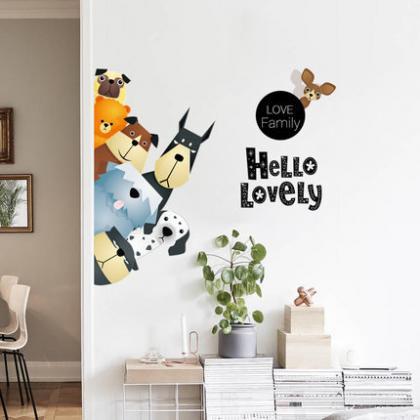Hello Lovely Dogs Decals - Door Home Decors - Many..