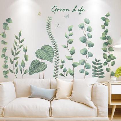 Unique Growing Plants Wall Sticker - Green Garden..