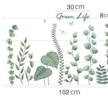 Unique Growing Plants Wall Sticker - Green Garden..