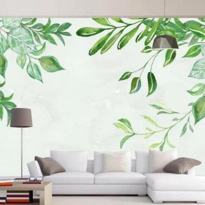 Elegant Fresh Green Leaf Wallpaper Greery Botany..
