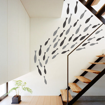 Swimming Fish Set Decals Vinyl Wall Decal Sea School Of Simple Fish Decor For Kids Home House Baby Room Wall Sticker Stickers Custom Mural